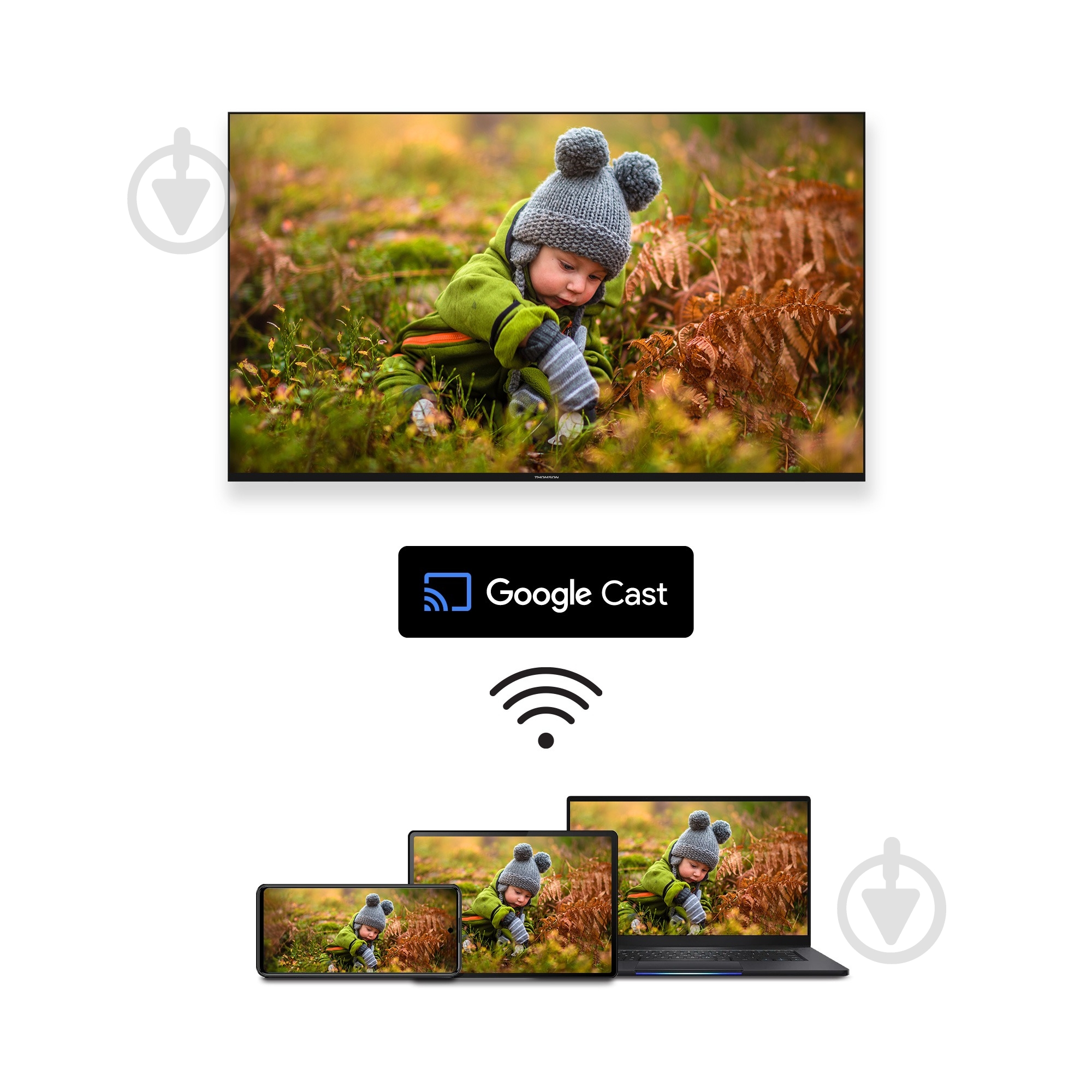 Телевизор Thomson 50QG4S14 Google TV 50" QLED Side Feet - фото 15