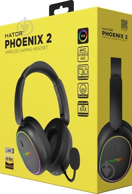 Наушники Hator Phoenix 2 Wireless black (ESH40) - фото 8