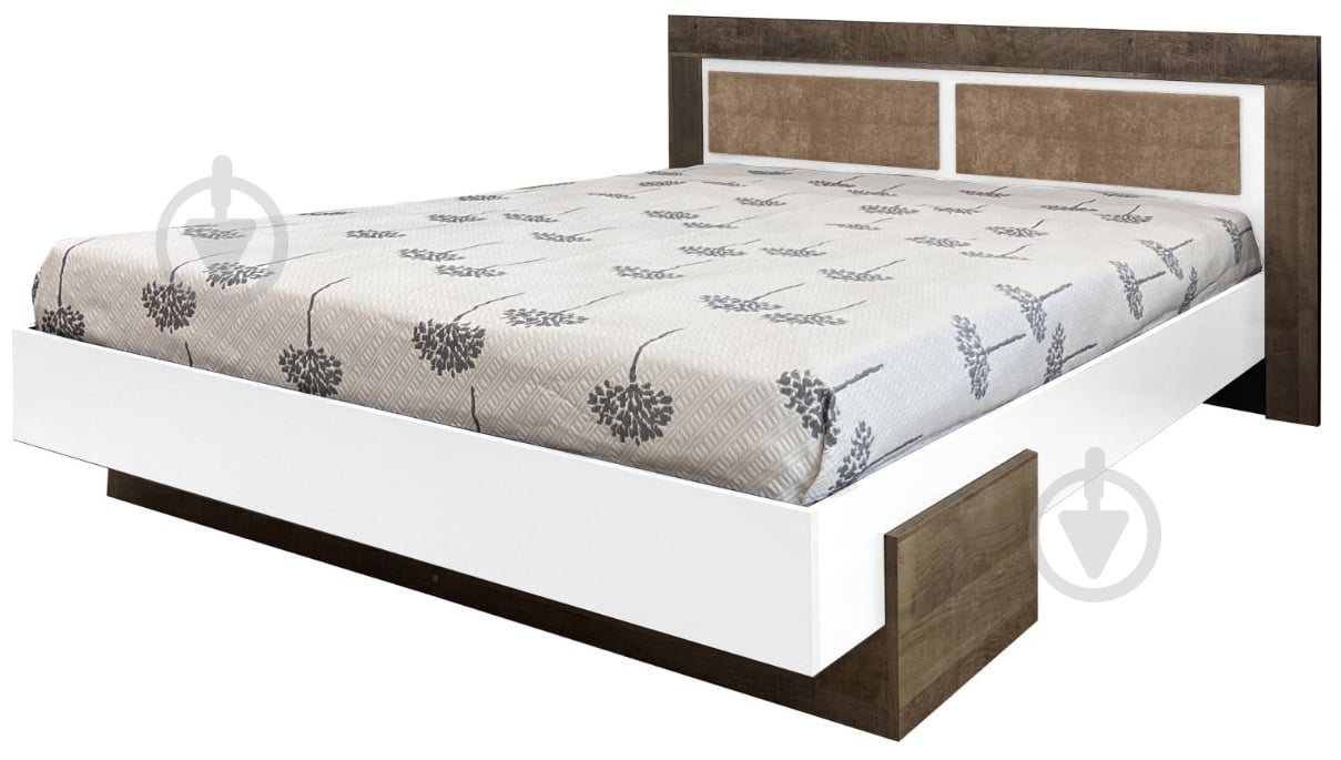 Ліжко Kartissa Тясмин ТМ-КР-1600 М б 160x200 см білий/дуб гранж - фото 1
