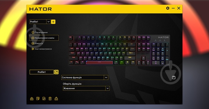 Клавіатура Hator Icefall Mecha Rainbow Hator Origin Red USB (HTK104UA) black - фото 13