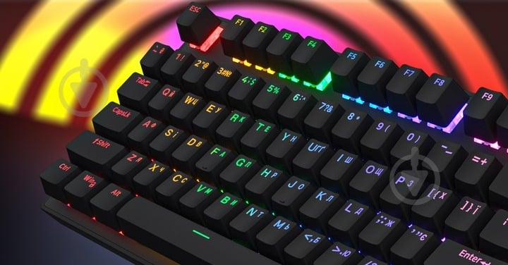 Клавіатура Hator Icefall Mecha Rainbow Hator Origin Red USB (HTK104UA) black - фото 10