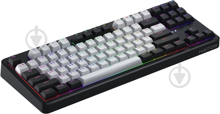 Клавіатура бездротова Hator Rockfall 3 Mecha TKL QMK/VIA Orange Wireless (HTK850UA) black - фото 4 Клавіатура бездротова Hator Rockfall 3 Mecha TKL QMK/VIA Orange Wireless (HTK850UA) black - фото 4