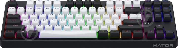 Клавіатура бездротова Hator Rockfall 3 Mecha TKL QMK/VIA Orange Wireless (HTK850UA) black - фото 2 Клавіатура бездротова Hator Rockfall 3 Mecha TKL QMK/VIA Orange Wireless (HTK850UA) black - фото 2