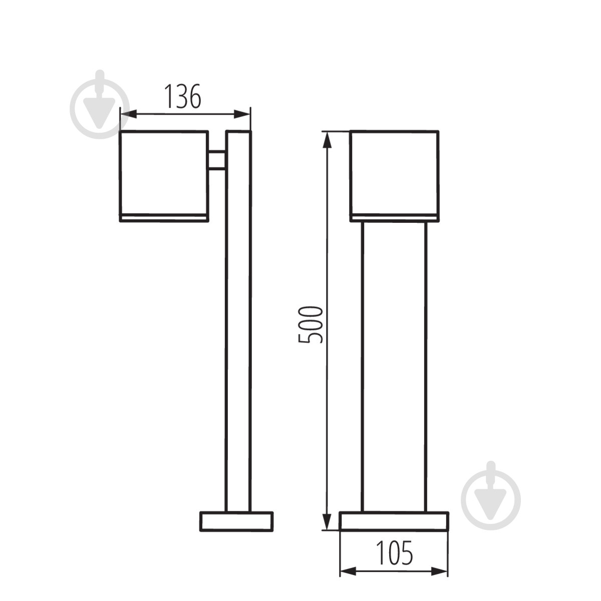 Столбик Kanlux Gori GU10 35 Вт IP44 графит 29002 - фото 2