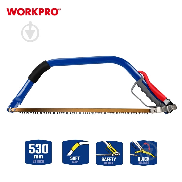 Пила лучковая 530 мм WORKPRO WP215019 530 мм PRO - фото 2