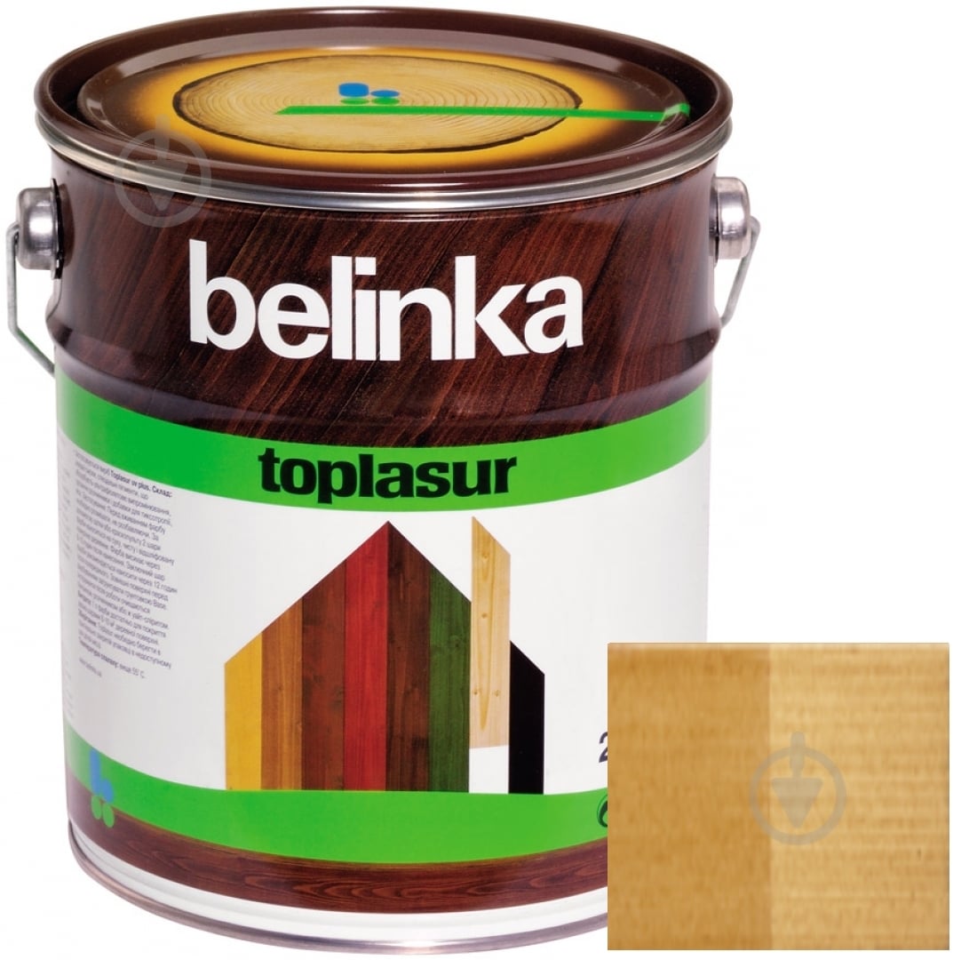 Краска-лазурь Belinka Toplasur 15 дуб полуглянец 2,5 л - фото 1