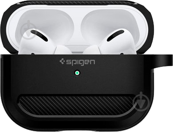 Чехол для наушников Spigen Rugged Armor black ASD00540 для Airpods Pro - фото 5