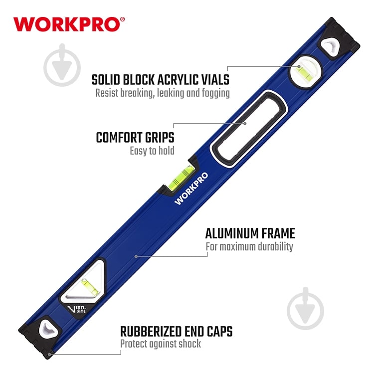 Рівень 60 см WORKPRO PRO WP262016 - фото 3