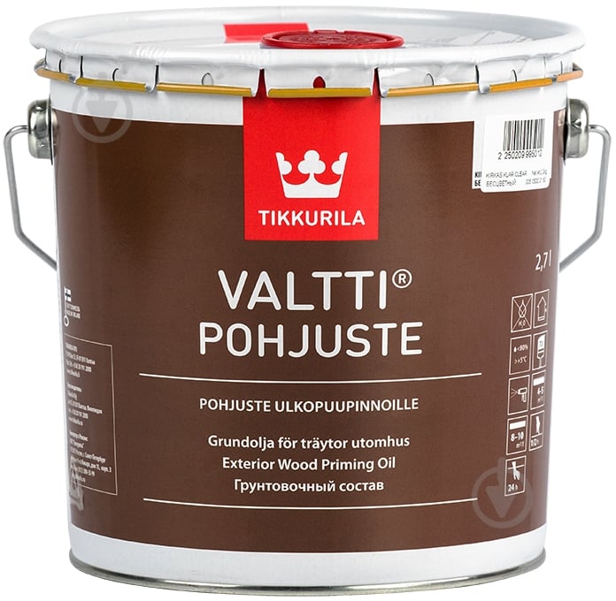 Просочення (антисептик) TIKKURILA Valtti Pohjuste безбарвний 2,7 л - фото 1