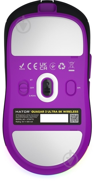 Мышка Hator Quasar 3 Ultra 8K Wireless black (HTM770) - фото 7 Мышка Hator Quasar 3 Ultra 8K Wireless black (HTM770) - фото 7