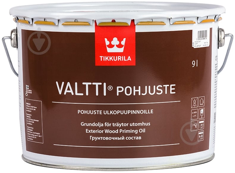 Просочення (антисептик) TIKKURILA Valtti Праймер безбарвний 9 л - фото 1