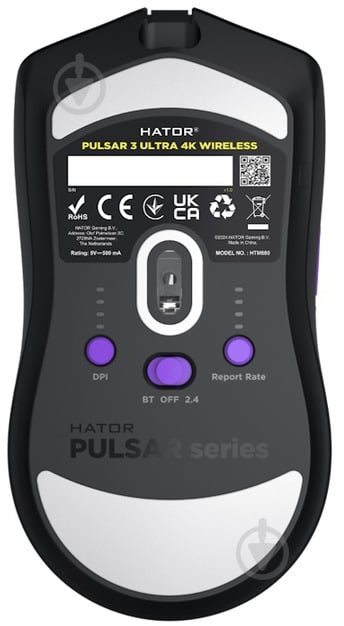 Мышка Hator Pulsar 3 Ultra 4K Wireless black (HTM680) - фото 5 Мышка Hator Pulsar 3 Ultra 4K Wireless black (HTM680) - фото 5