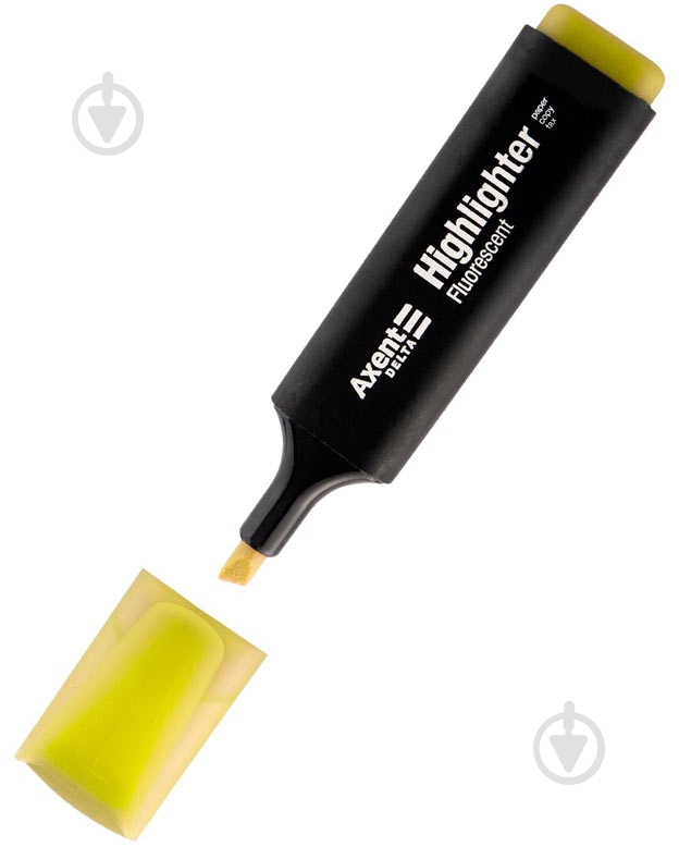 Маркер Axent Delta Highlighter 1-5 мм D2501-08 жовтий - фото 1