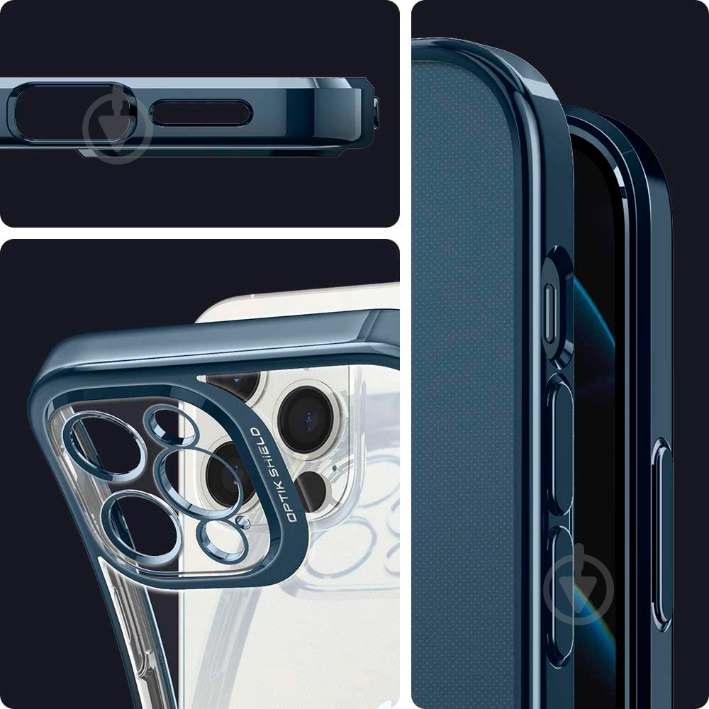 Чохол Spigen Optik Crystal для Apple iPhone 12 / Apple iPhone 12 Pro (ACS02753) chrome pacific - фото 9