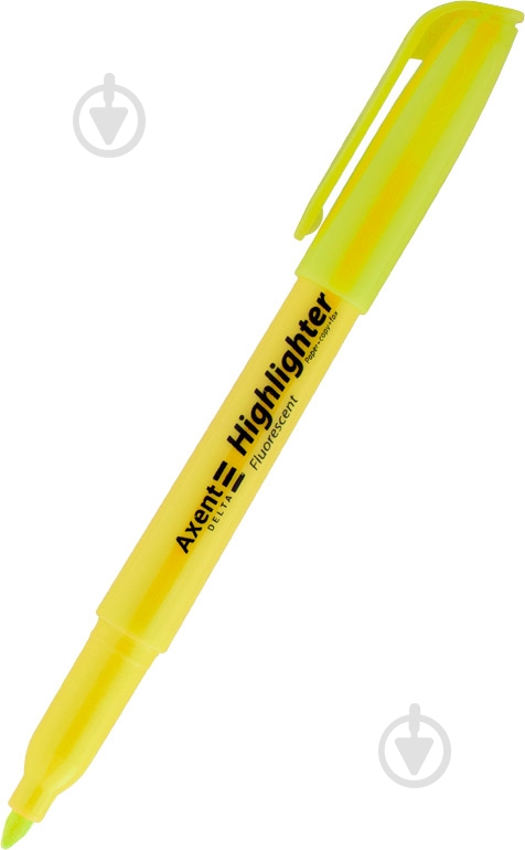 Маркер Axent Delta Highlighter 2-4 мм D2503-08 жовтий - фото 1
