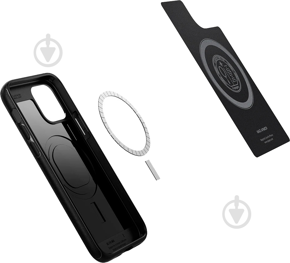 Чехол Spigen Mag Armor для Apple iPhone 12 Mini (ACS01866) black - фото 4
