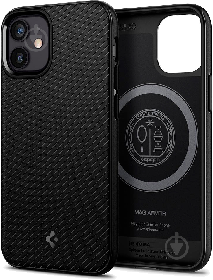 Чехол Spigen Mag Armor для Apple iPhone 12 Mini (ACS01866) black - фото 2