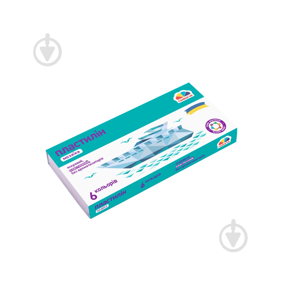 Пластилин 6 цветов 72 г Гамма UA - фото 1