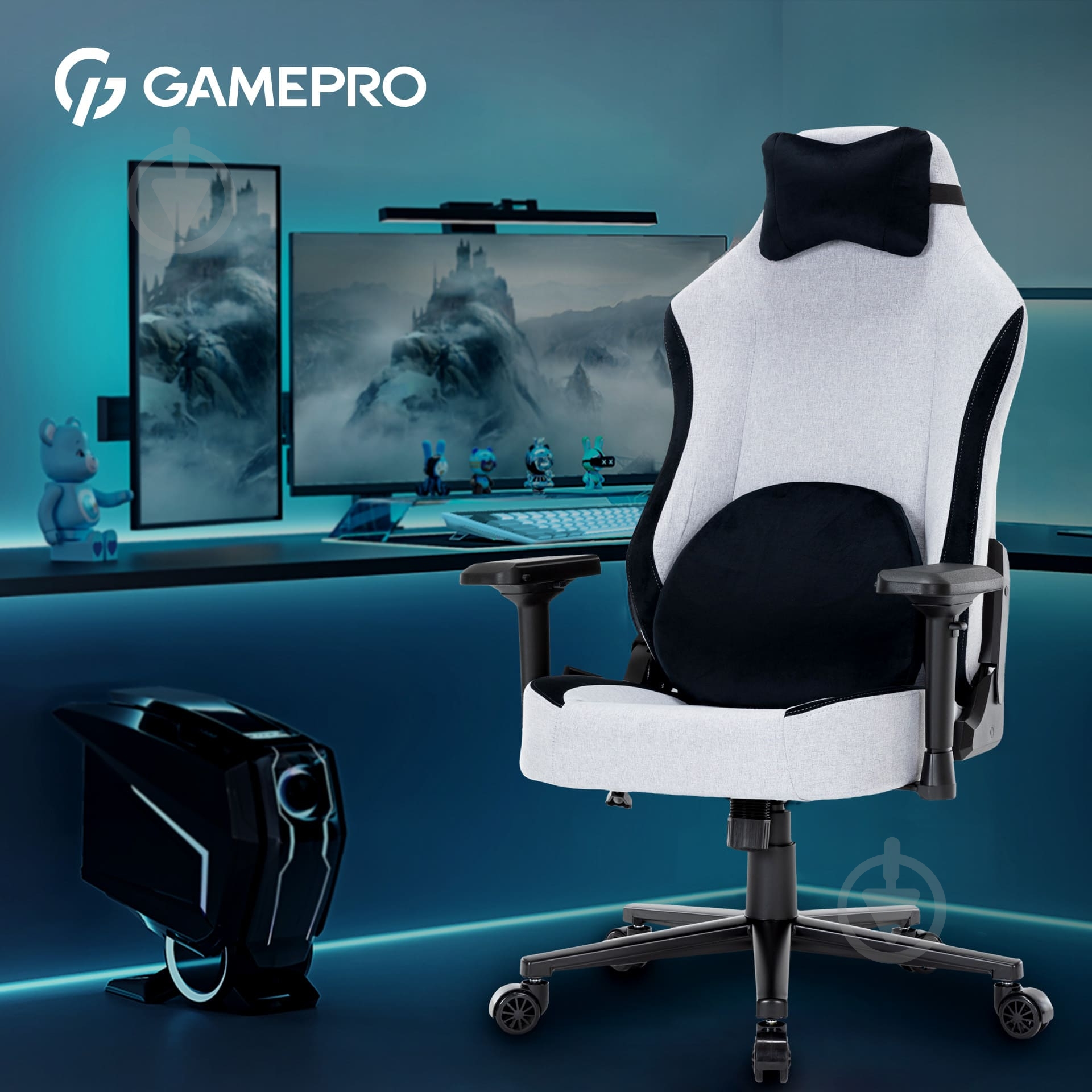 Кресло игровое GamePro GC715LG серый - фото 17 Кресло игровое GamePro GC715LG серый - фото 17