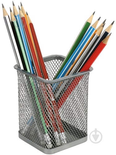 Підставка для ручок 80х80х100 мм сріблястий 2111-03-a Axent - фото 2