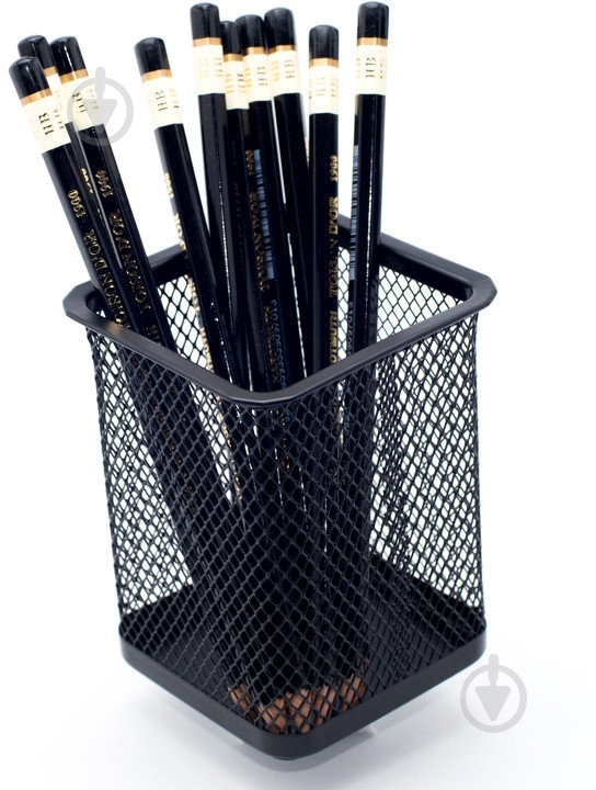 Підставка для ручок 80х80х100 мм чорний 2111-01-a Axent - фото 2