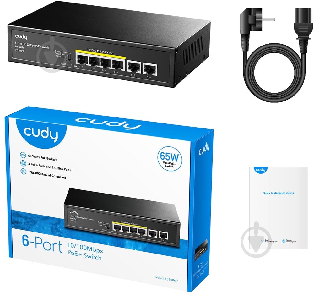 Комутатор Cudy FS1006P - фото 5 Комутатор Cudy FS1006P - фото 5