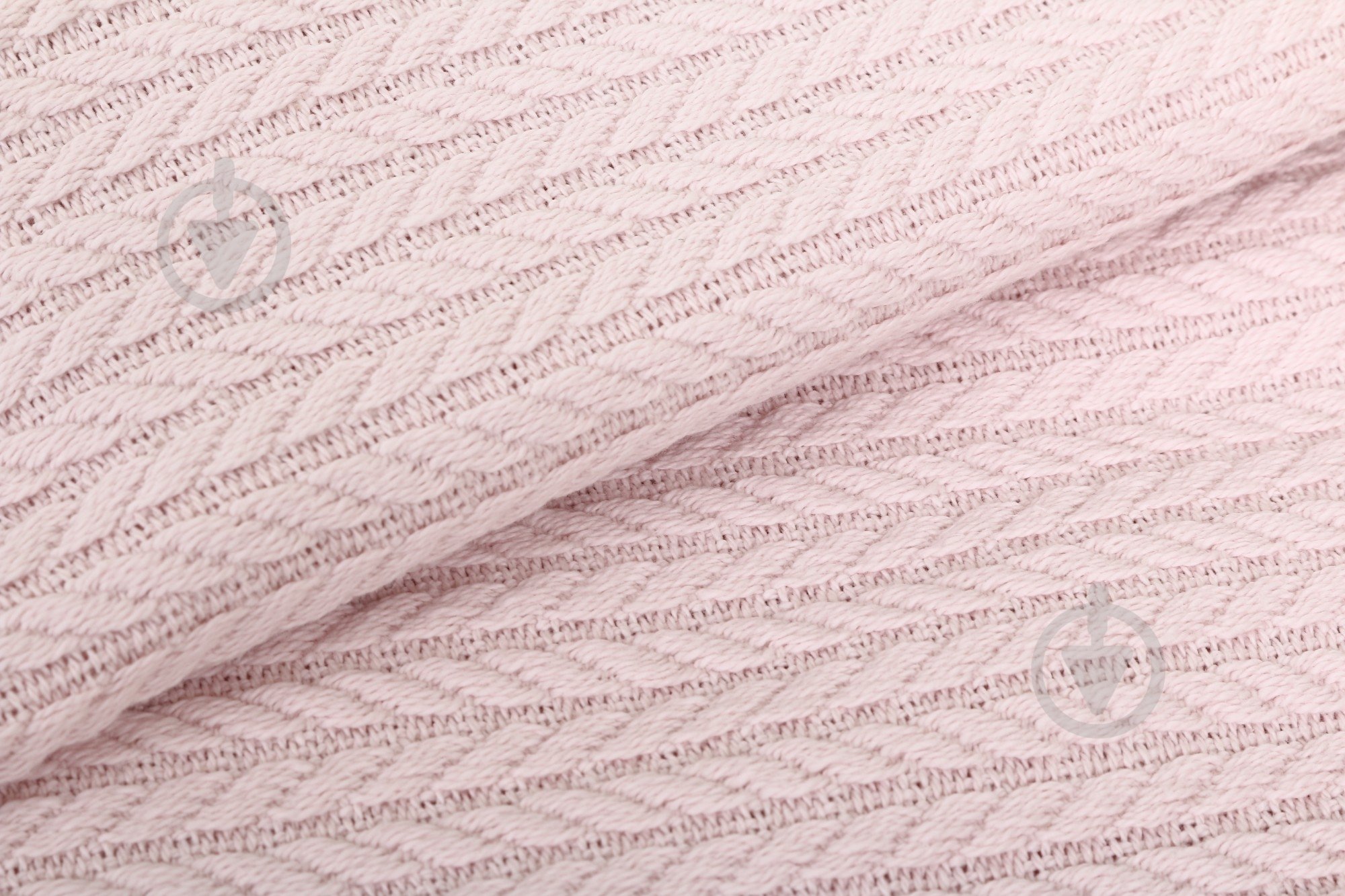 Плед INVO Косы 90x90 см пудровый - фото 5