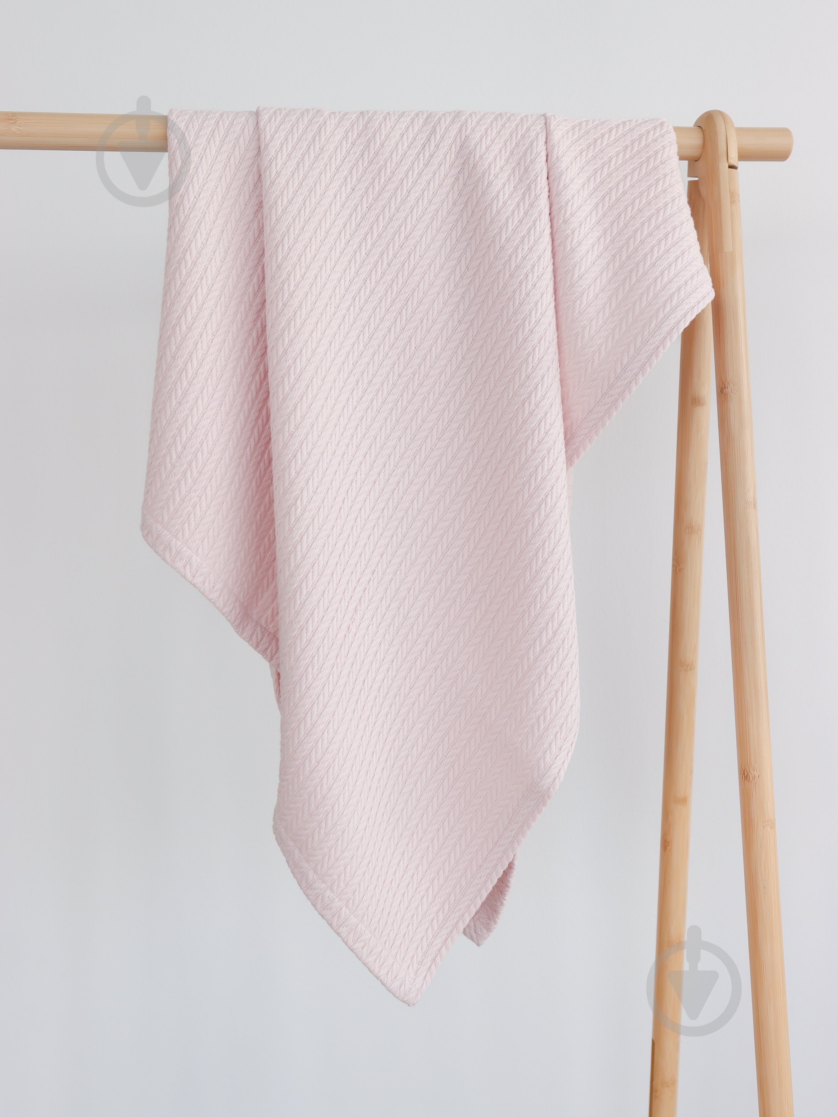 Плед INVO Косы 90x90 см пудровый - фото 1