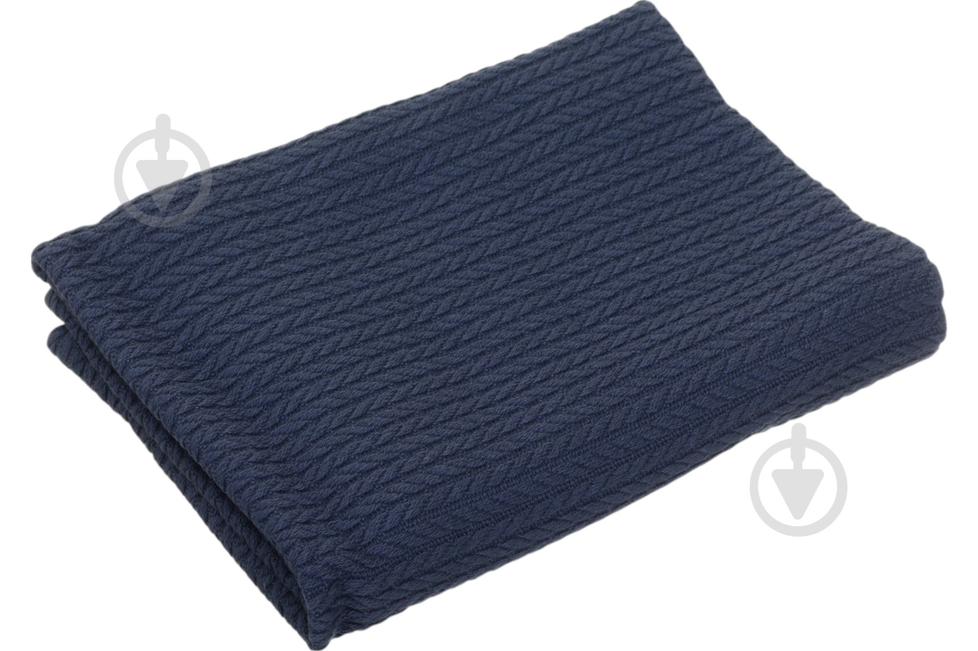 Плед INVO Косы 90x90 см темно-синий - фото 4 Плед INVO Косы 90x90 см темно-синий - фото 4