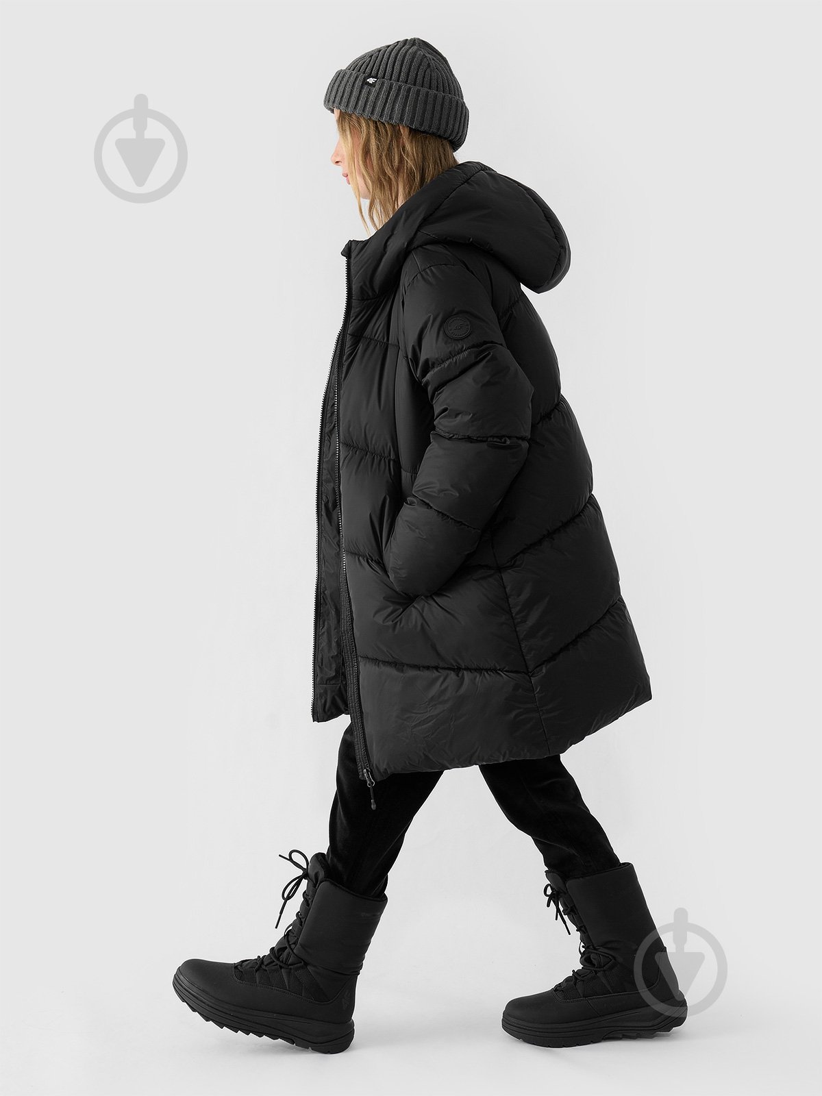 Пуховик для дівчаток зимовий 4F DOWN JACKET F455 4FJWAW24TDJAF455-20S р.146 чорний - фото 2