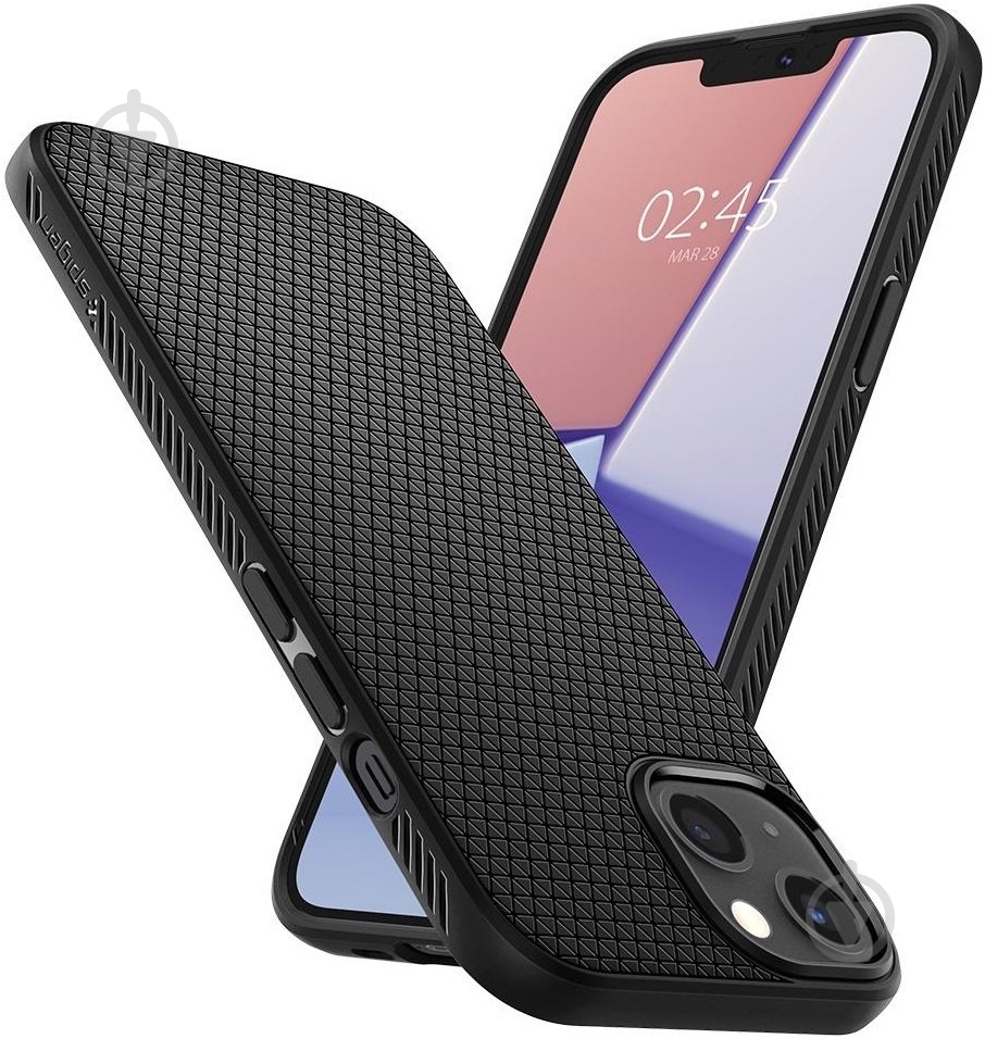 Чехол Spigen Liquid Air для Apple iPhone 13 (ACS03519) matt black - фото 4