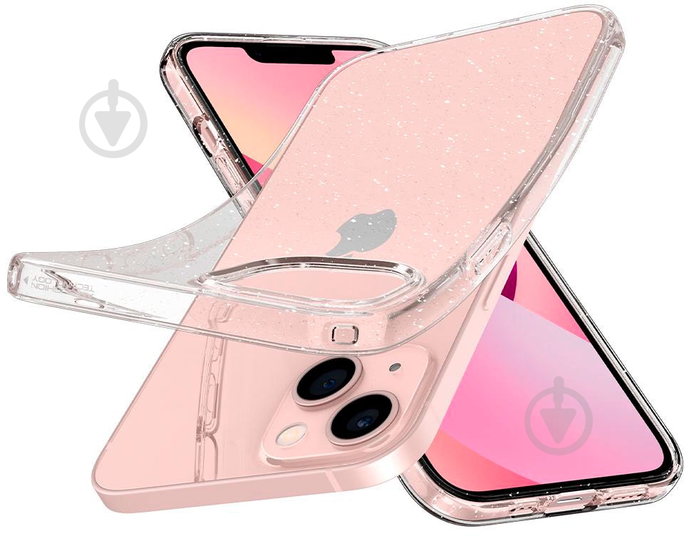 Чехол Spigen Liquid Crystal Glitter для Apple iPhone 13 (ACS03516) crystal quartz - фото 7