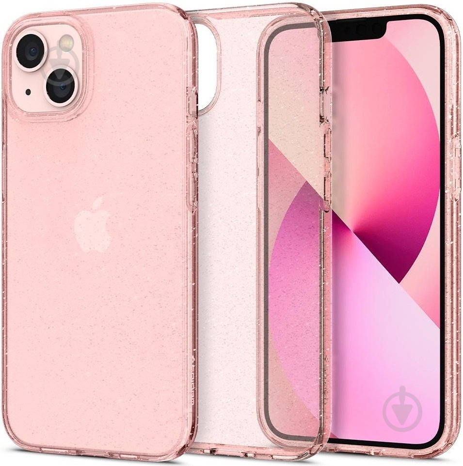 Чехол Spigen Liquid Crystal Glitter для Apple iPhone 13 (ACS03517) rose quartz - фото 2