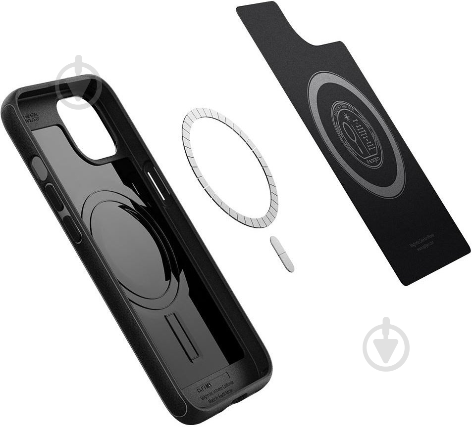Чехол Spigen Mag Armor для Apple iPhone 13 (ACS03546) matt black - фото 9