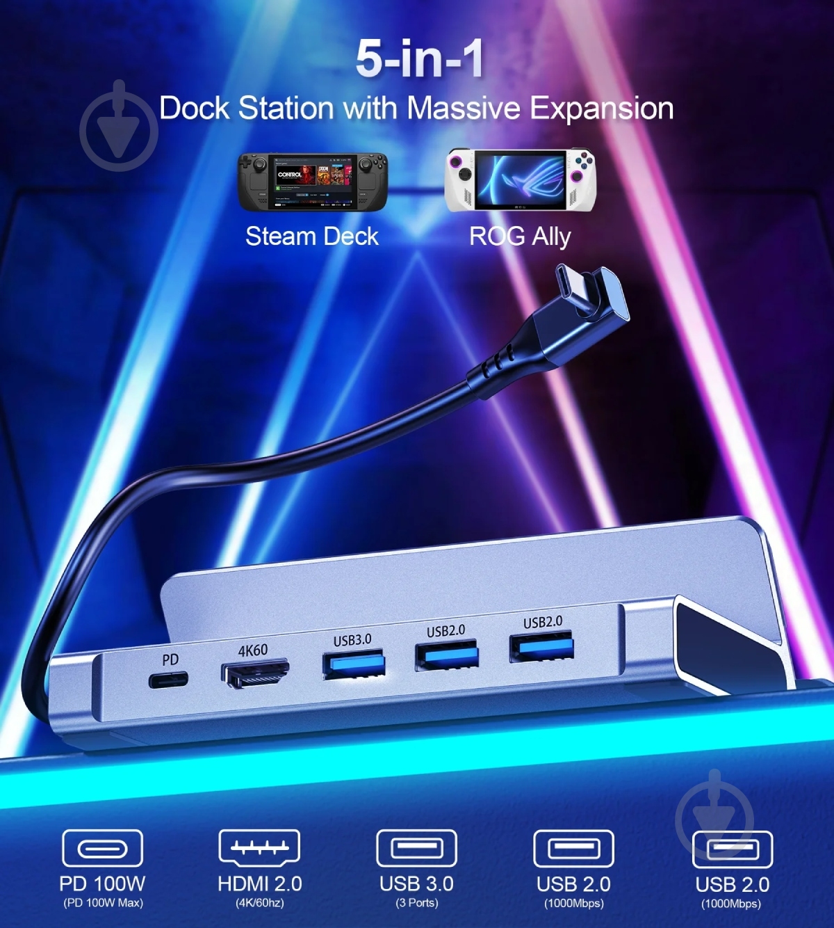 Док-станция Choetech silver (HUB-M77-GY) - фото 8 Док-станция Choetech silver (HUB-M77-GY) - фото 8