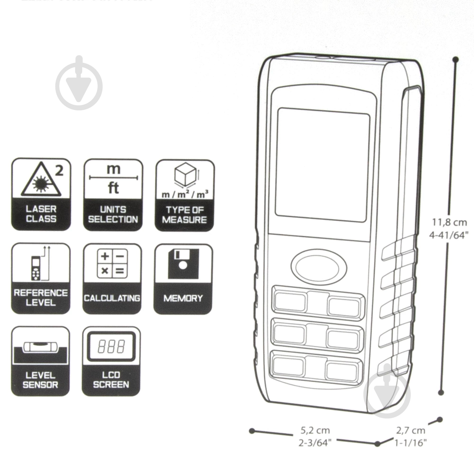 Рулетка лазерная Crown CT44032 CT44032 - фото 5
