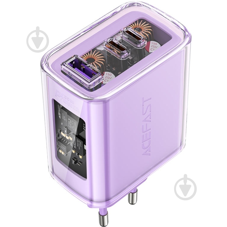 Зарядное устройство Acefast 3xUSB (2xUSB-C+USB-A) 65 Вт Gan A45 - фото 2 Зарядное устройство Acefast 3xUSB (2xUSB-C+USB-A) 65 Вт Gan A45 - фото 2