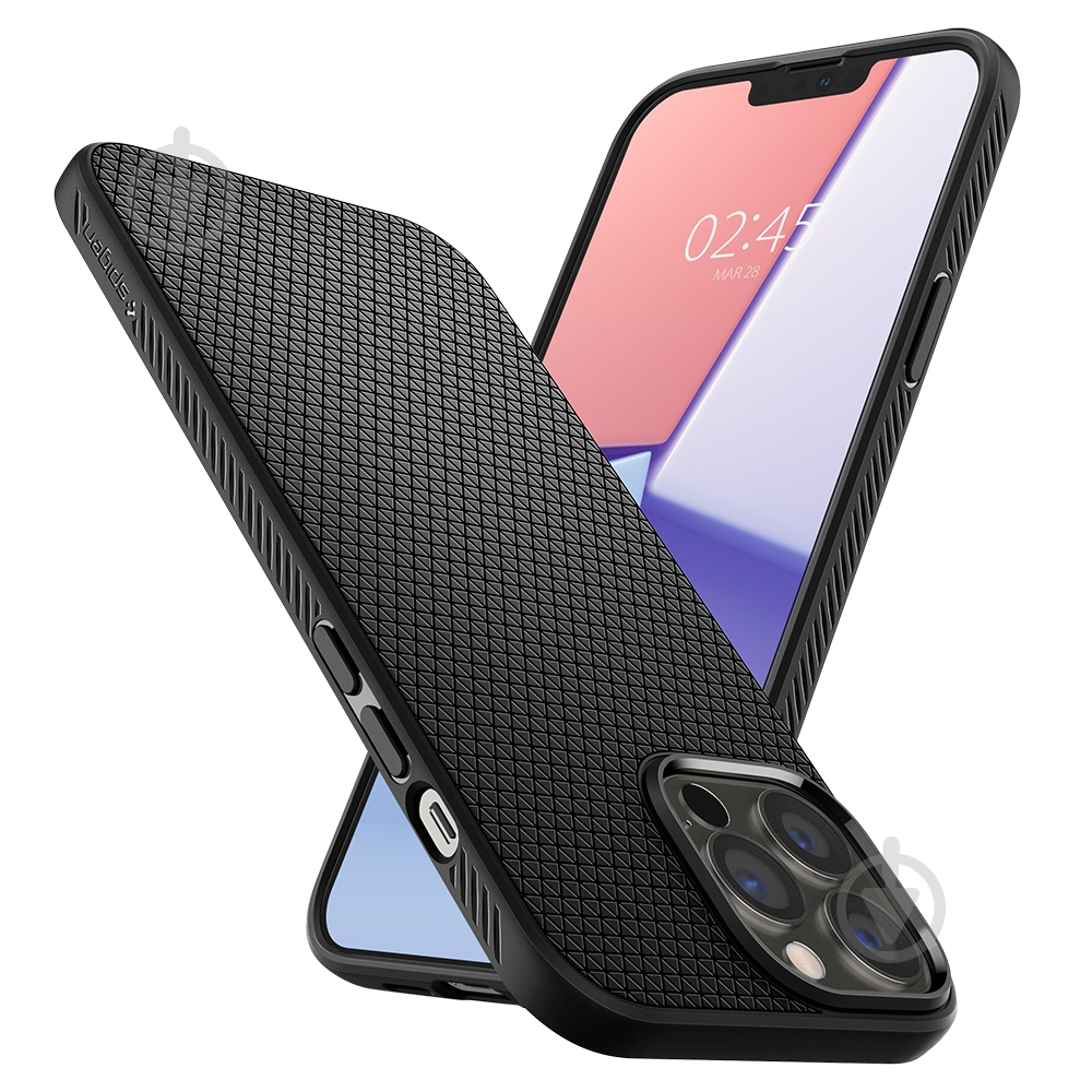 Чехол Spigen Liquid Air для Apple iPhone 13 Pro Max (ACS03201) matt black - фото 7