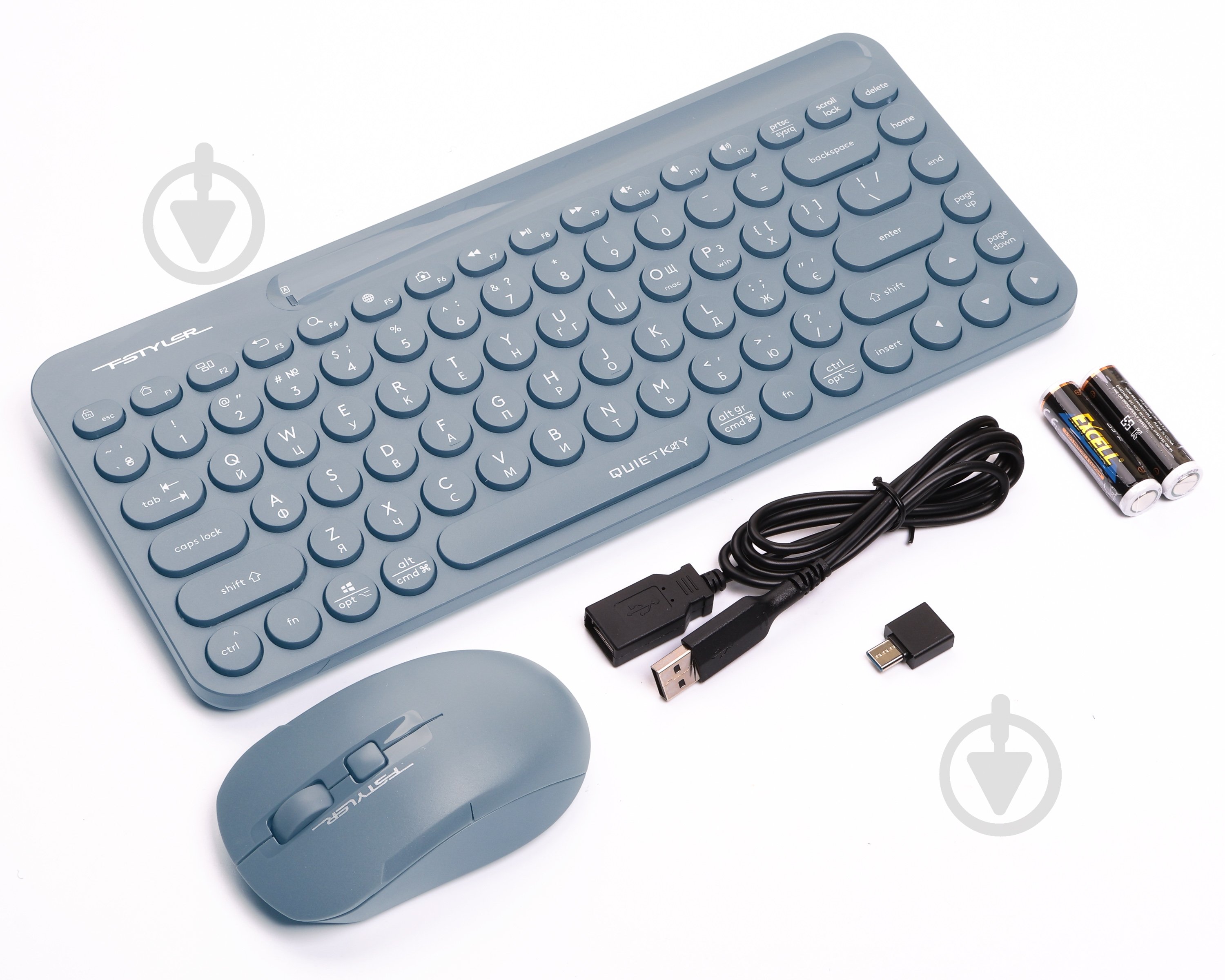 Комплект клавіатура та миша A4Tech (FG3200 Air2 (Blue)) 2.4 ГГц blue - фото 5 Комплект клавіатура та миша A4Tech (FG3200 Air2 (Blue)) 2.4 ГГц blue - фото 5