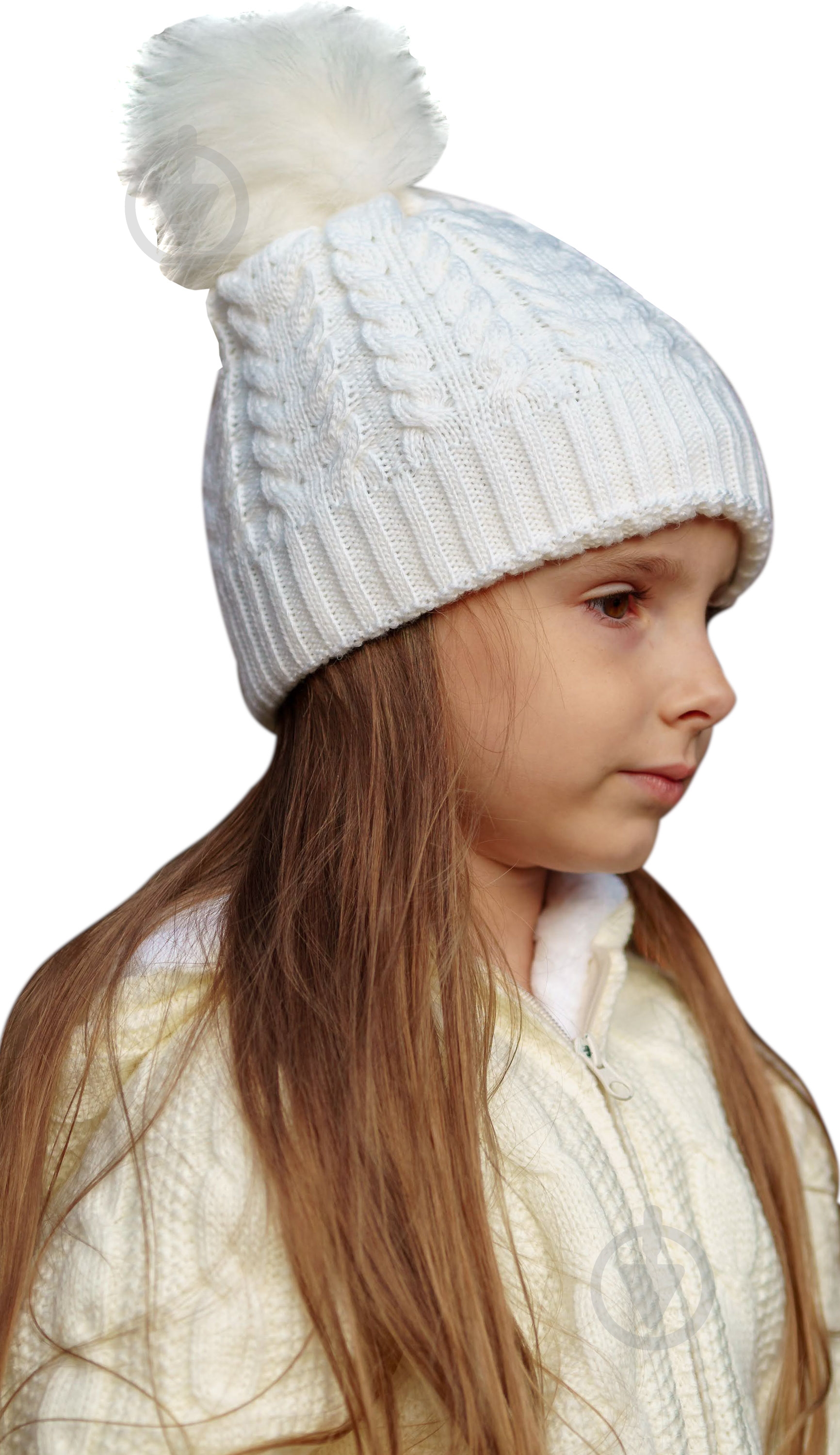 Шапочка для девочек Mari-Knit 0852 р.52–54 белый - фото 1