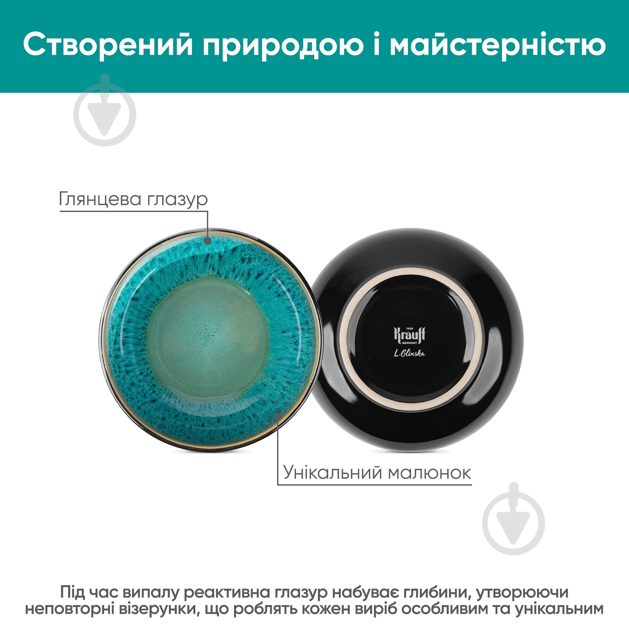 Салатник Krauff Emerald 15,7 см 21-318-003 - фото 4