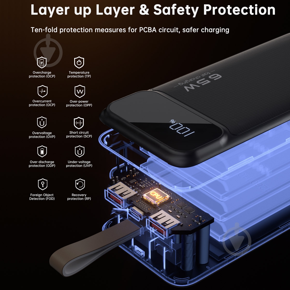 Повербанк Choetech 50000 mAh black (B733-CCBK) - фото 9 Повербанк Choetech 50000 mAh black (B733-CCBK) - фото 9
