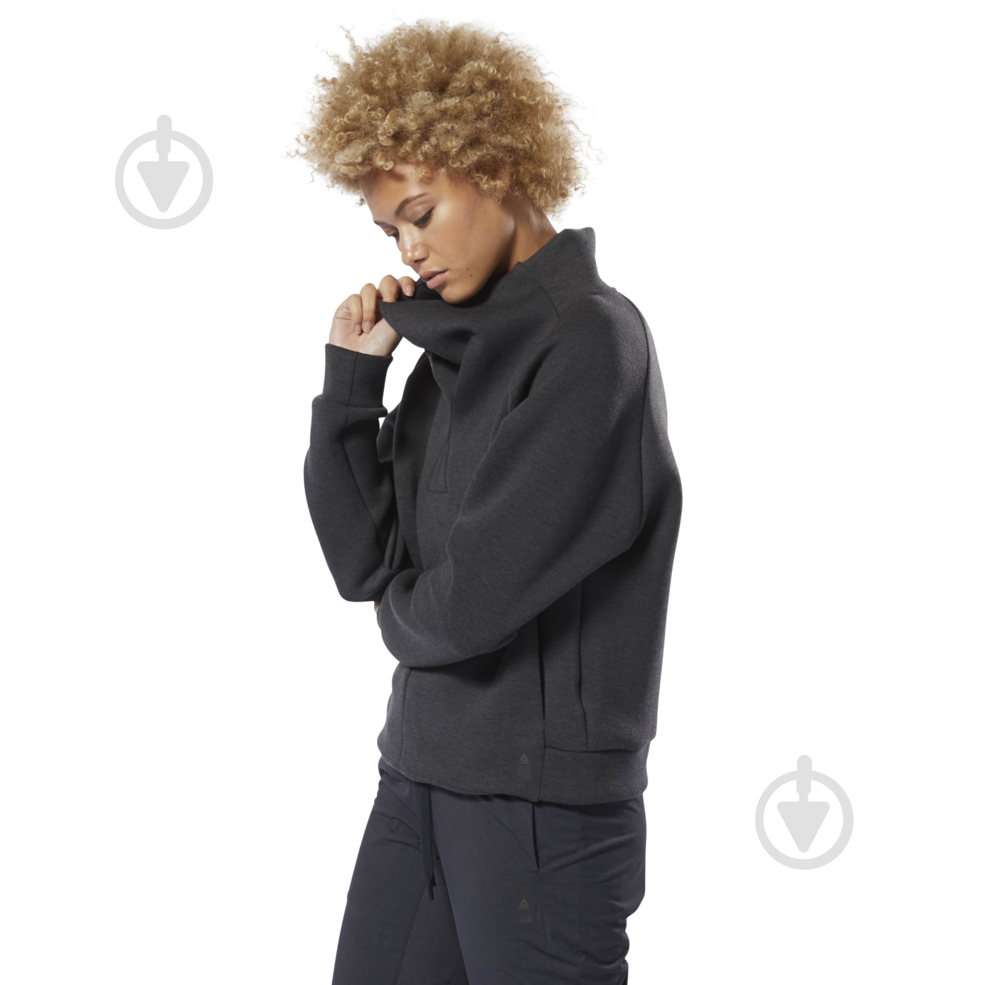 Свитшот Reebok TS COWL NECK DU4057 р. S черный - фото 2