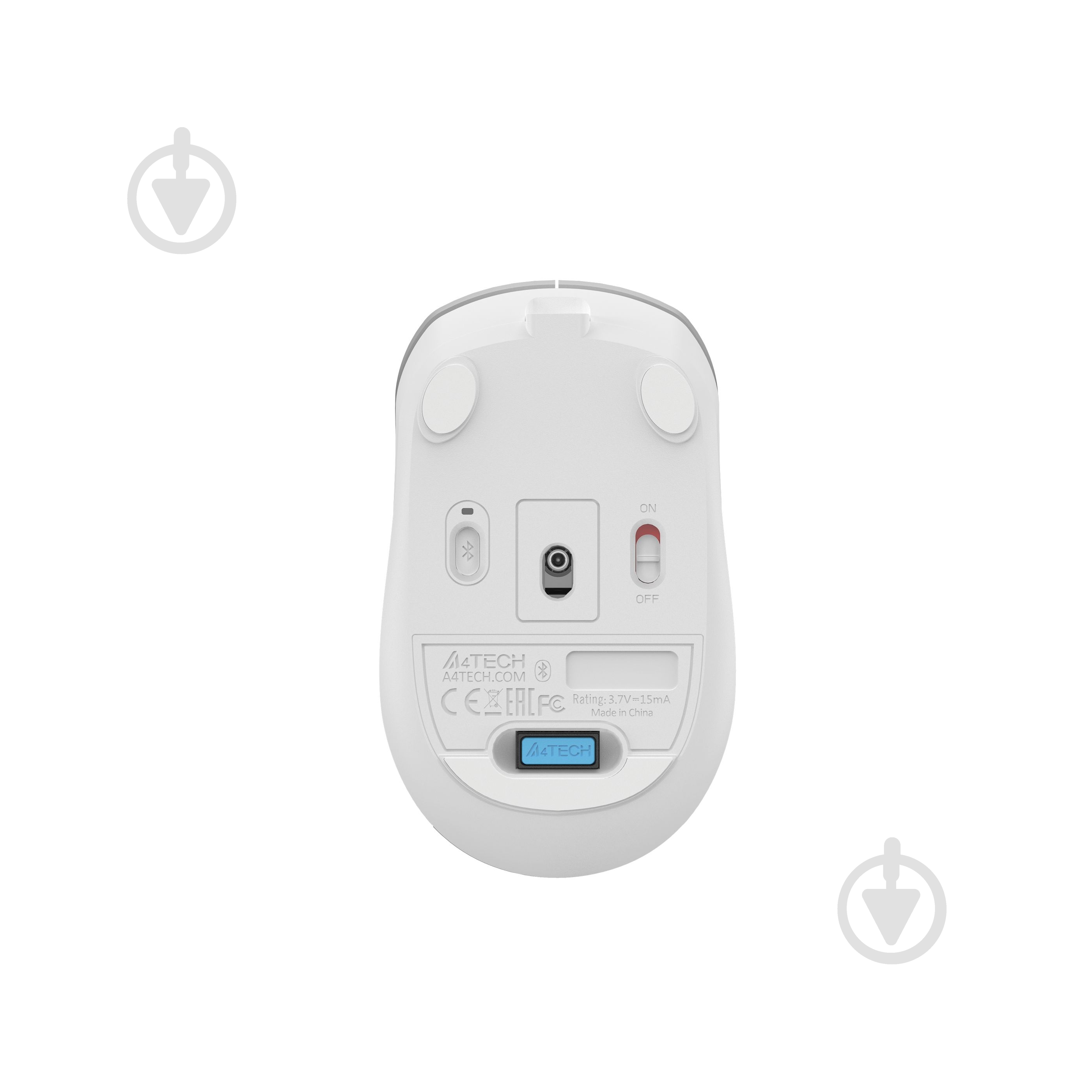 Мышка беспроводная A4Tech silver (FB26CS Air2 (Icy White)) - фото 10