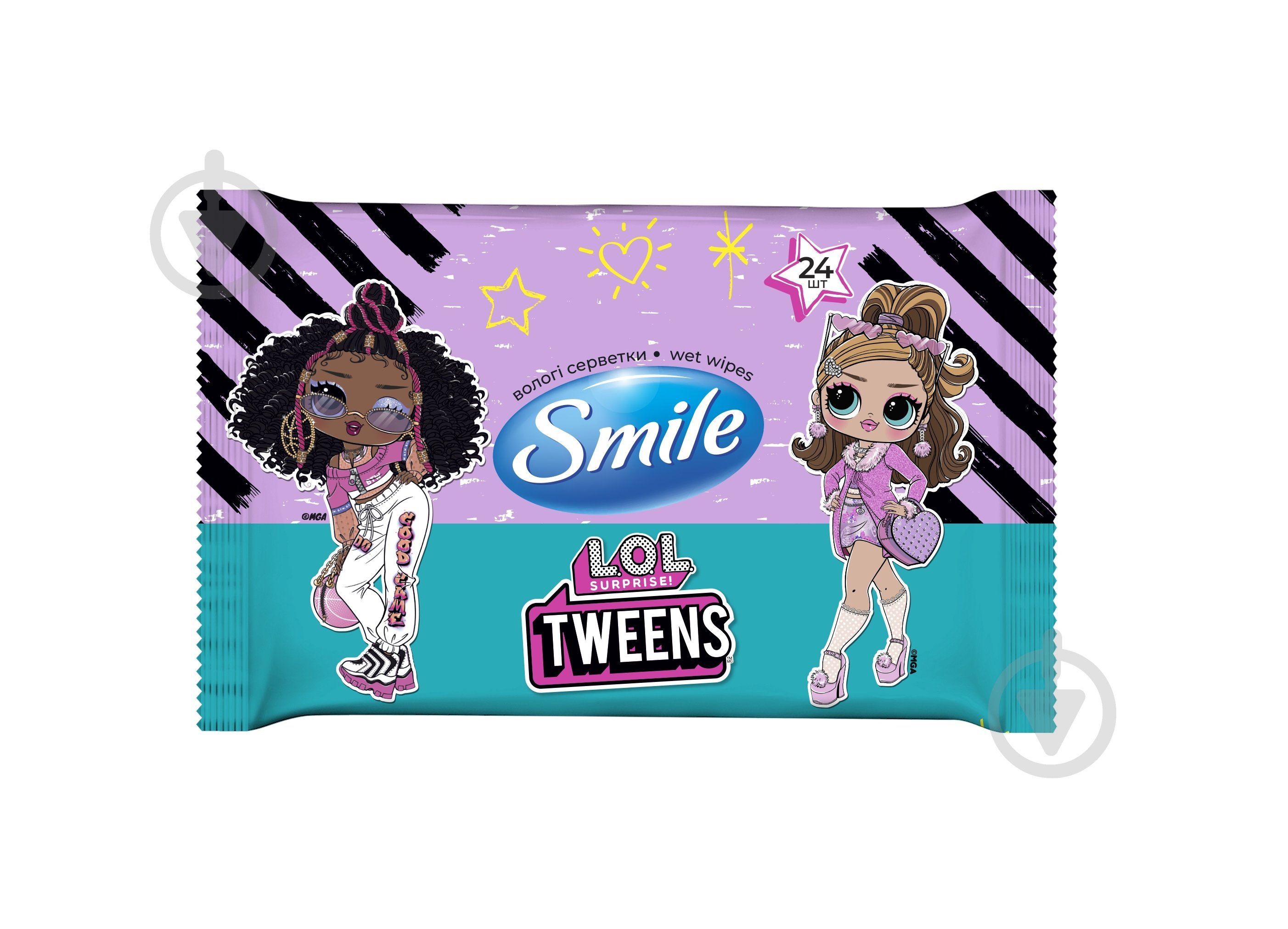 Вологі серветки Smile L.O.L. 24 шт. - фото 1