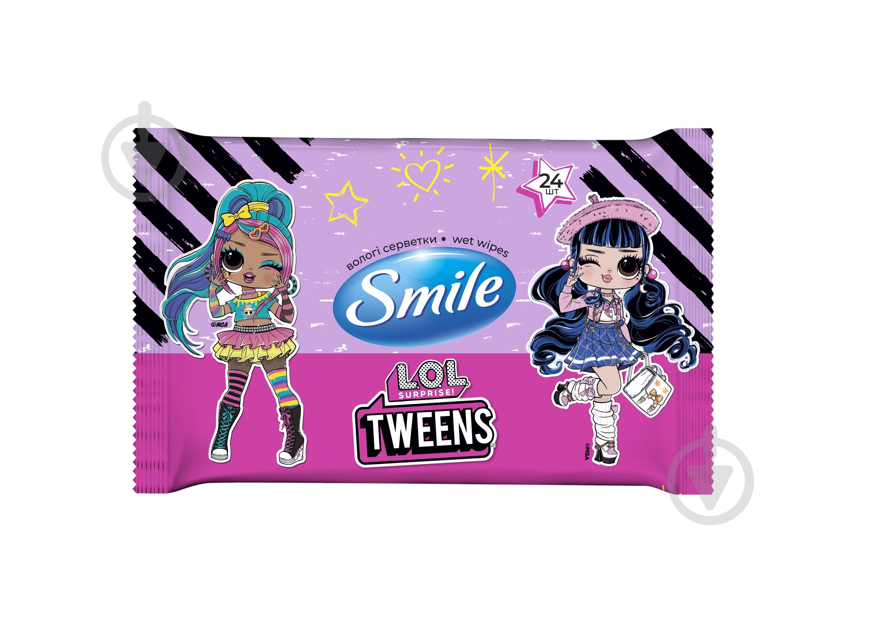 Вологі серветки Smile L.O.L. 24 шт. - фото 2
