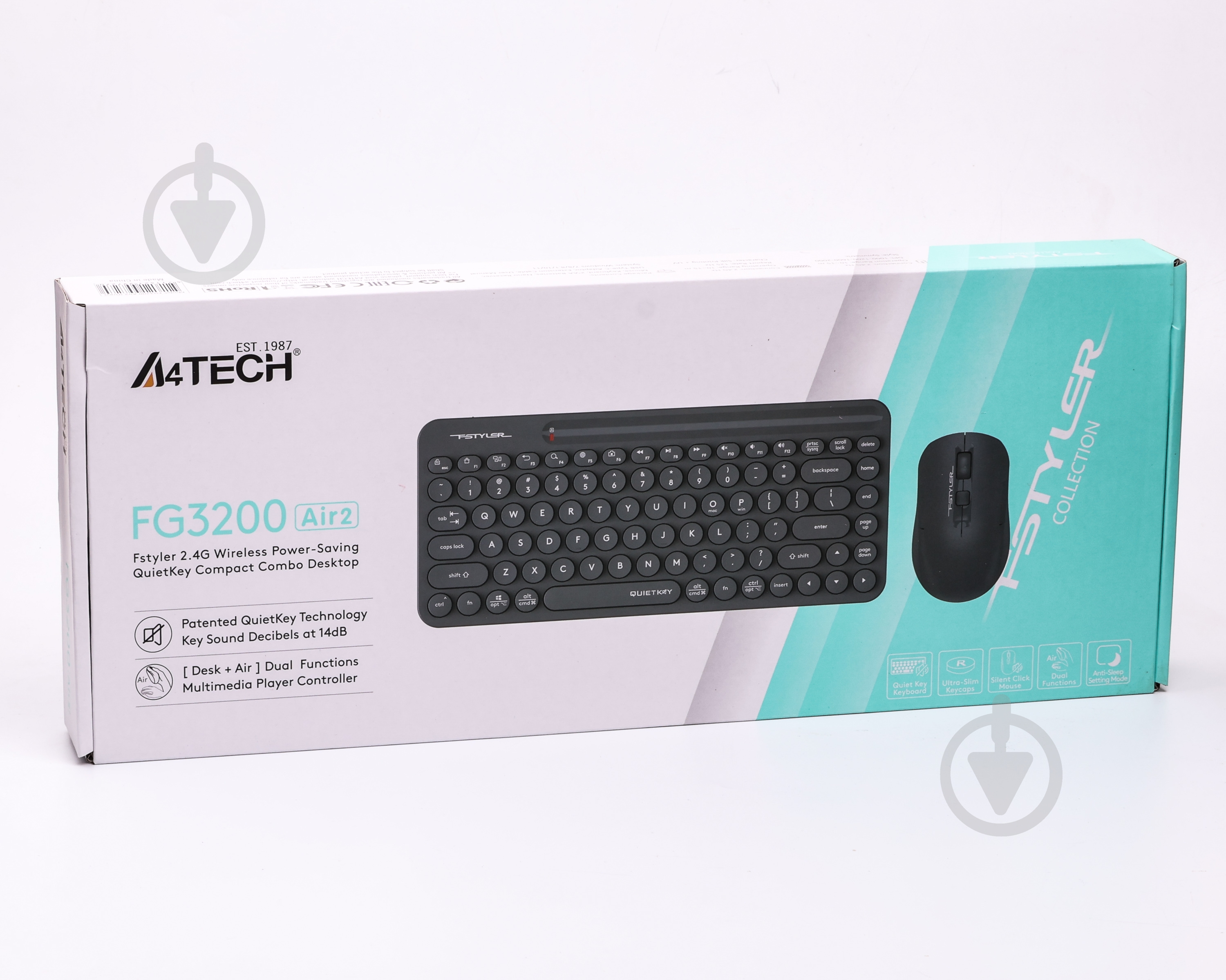 Комплект клавіатура та миша A4Tech (FG3200 Air2 (Grey)) grey - фото 7