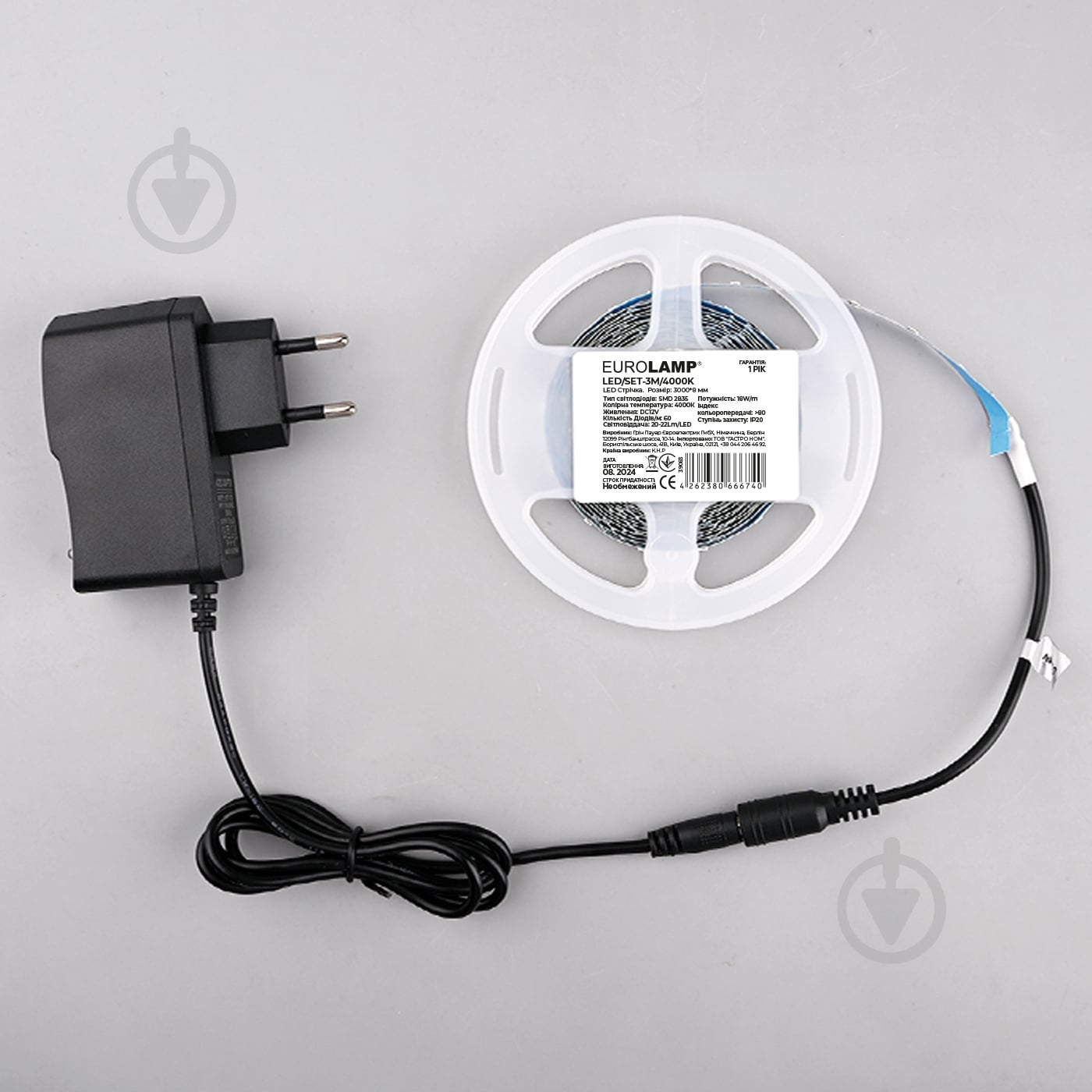 Стрічка світлодіодна Eurolamp 18 Вт IP20 білий LED/SET-3M/4000K - фото 2