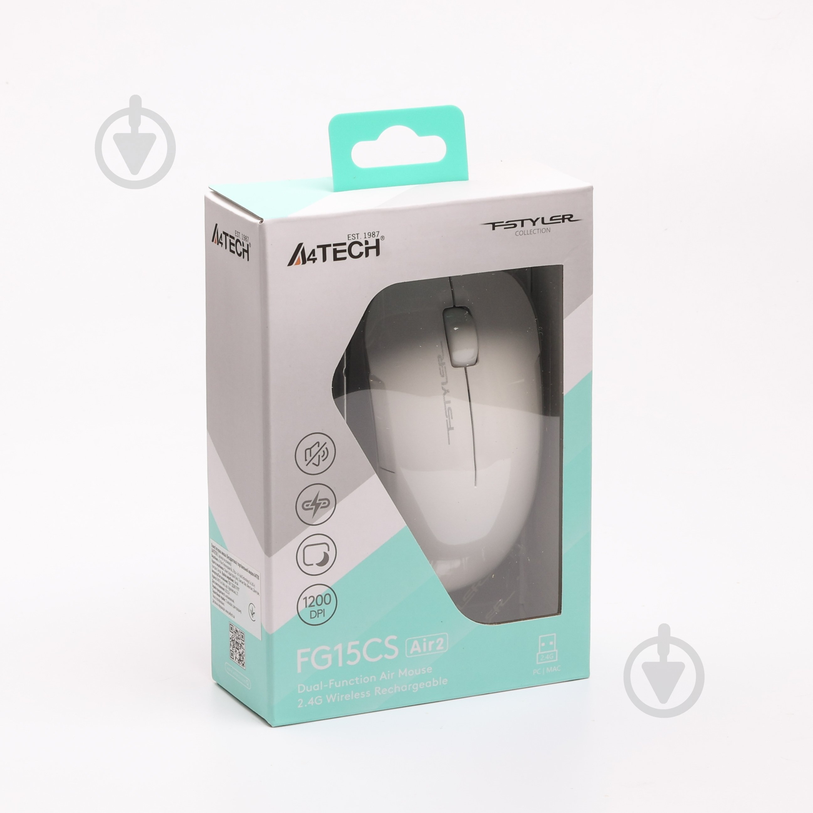 Мишка бездротова A4Tech white (FG15CS Air2 (White)) - фото 13 Мишка бездротова A4Tech white (FG15CS Air2 (White)) - фото 13