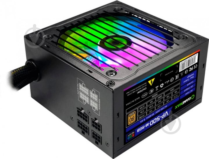 Блок питания GameMax VP-500-M-RGB 500 Вт - фото 1